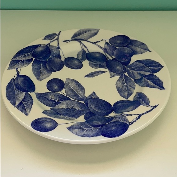 Crate and Barrel Italy Plate Plums Blue White - Picture 8 of 8